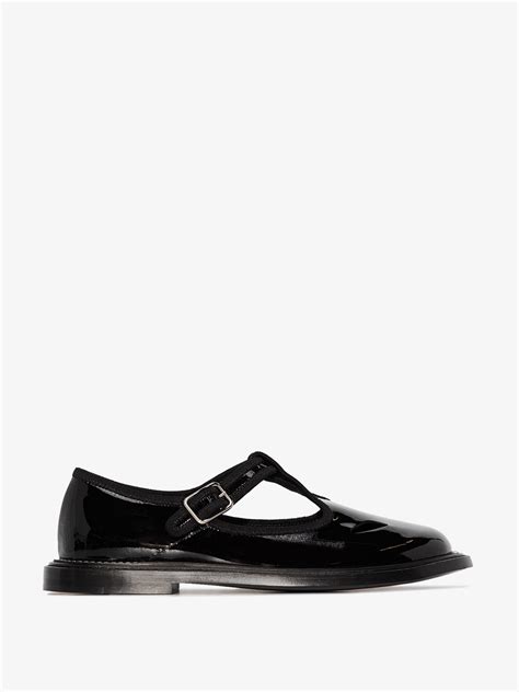 burberry leather t bar shoes|Burberry Black Patent Leather T.